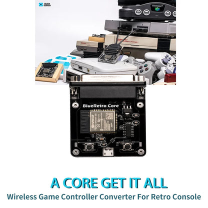 BlueRetro Core Adapter Cable  Wireless Game Controller Converter For Retro Console For PS1 PS2 NGC N64 NES SNES DC SS GEN