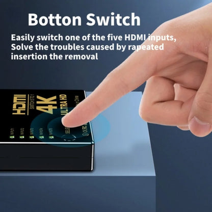 5x1 HDMI Switch HD 4K Video Switcher With IR Remote Controller 5 Input 1 Output HDMI Switches for Xbox PS4 DVD HDTV PC Laptop TV