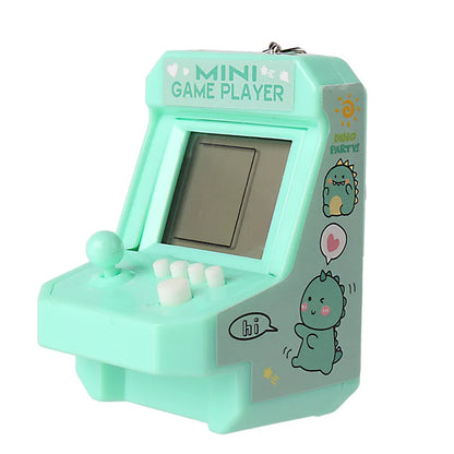Mini Portable Game Console With Keychain Children Handheld Puzzle Retro Arcade Cute Bag Pendant