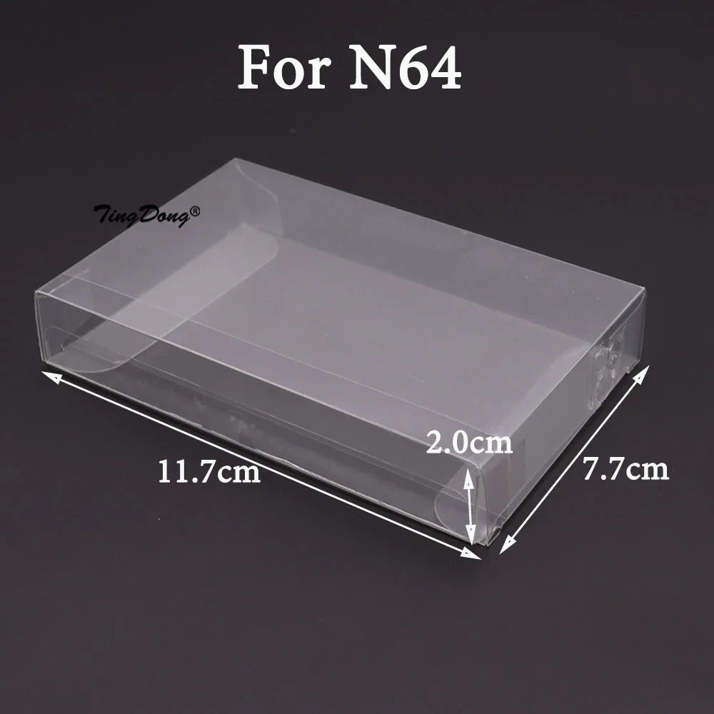 10PCS Clear Transparent Game Cartridge Box Case CIB Games Plastic PET Protector for N64 NES SNES for GB GBA GBC NGPC Switch  PS5