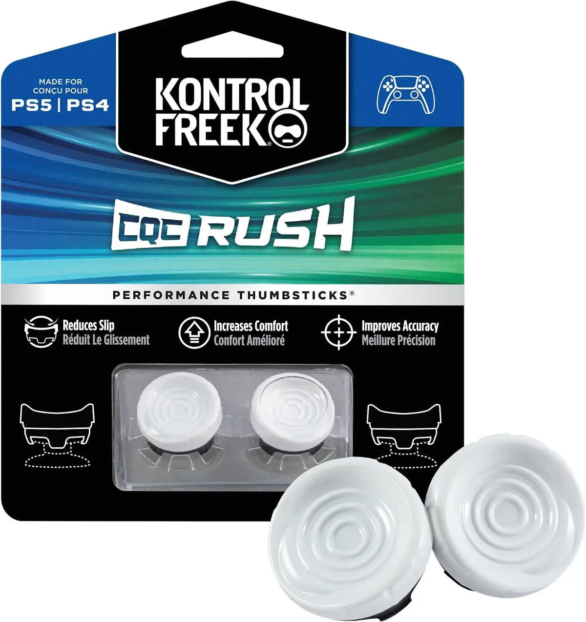 KontrolFreek FPS Freek Galaxy for PS4 High-Rise Analog Stick PS5 Controller | Performance Thumbsticks Game Joystick Silicone Cap