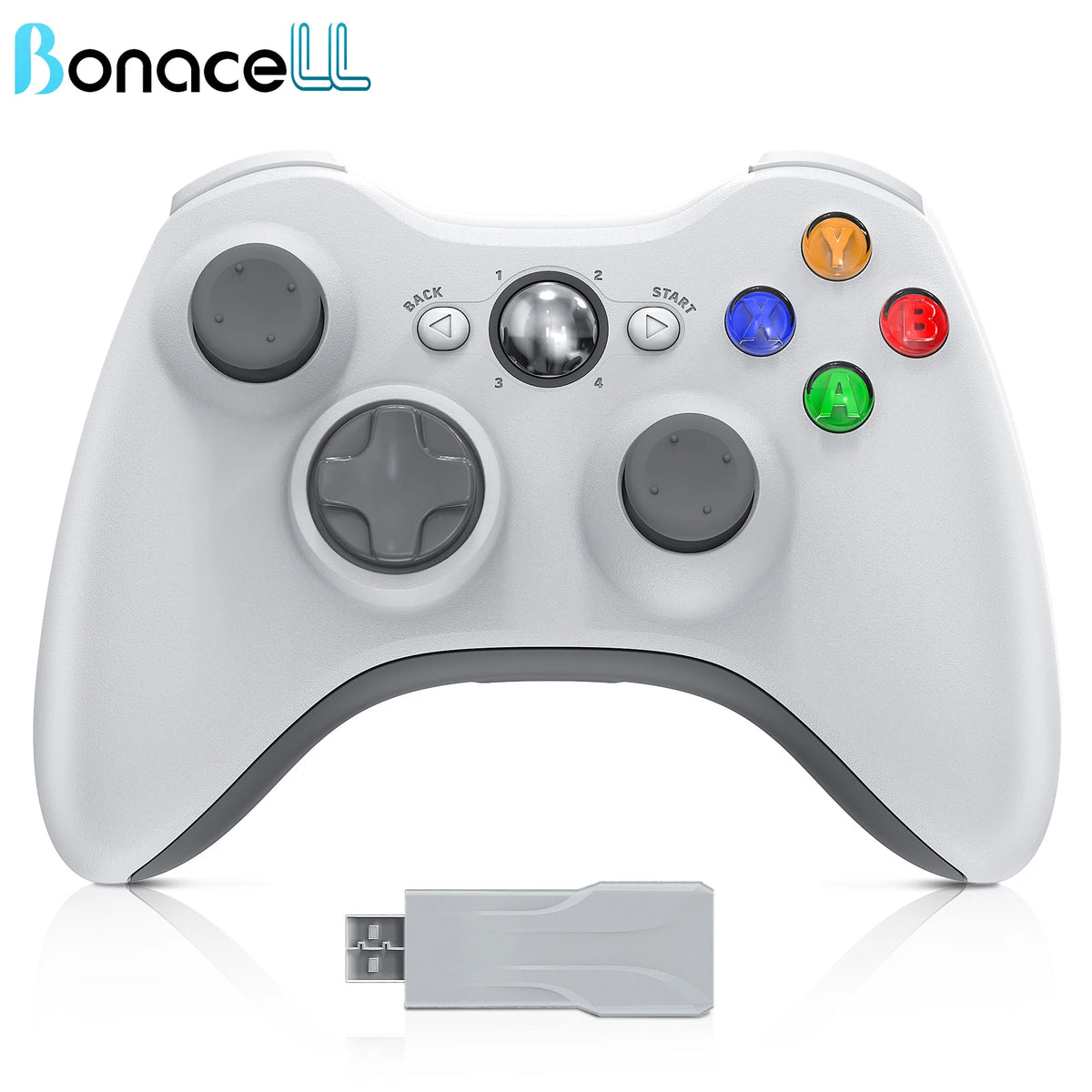 Gamepad for Xbox 360/PC 2.4G Wireless Controller W/Dual Vibration Hall Effect 6-Axis Gyro Joystick Game Remote Control Handle
