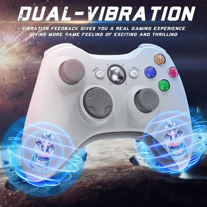 Gamepad for Xbox 360/PC 2.4G Wireless Controller W/Dual Vibration Hall Effect 6-Axis Gyro Joystick Game Remote Control Handle